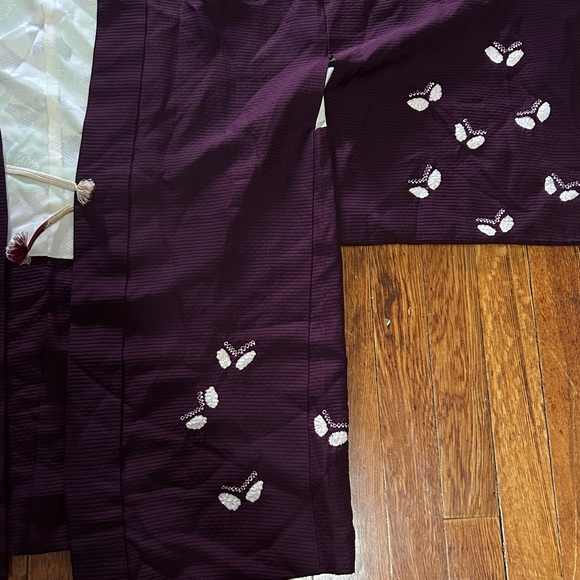 Vintage handmade Purple Women's Kimono Jacket - Picture 3 of 6